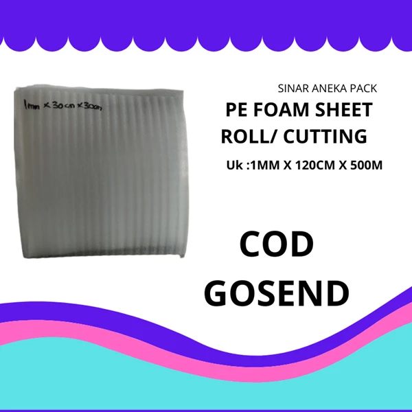 PLASTIC PE FOAM FOAM PROTECTIVE SHEET PRODUCTS THICKNESS 1MM LENGTH 500M